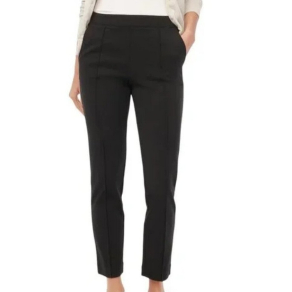 J Crew Black Ruby Full Length Tapered Polyester Blend Dress Pants. Size 6